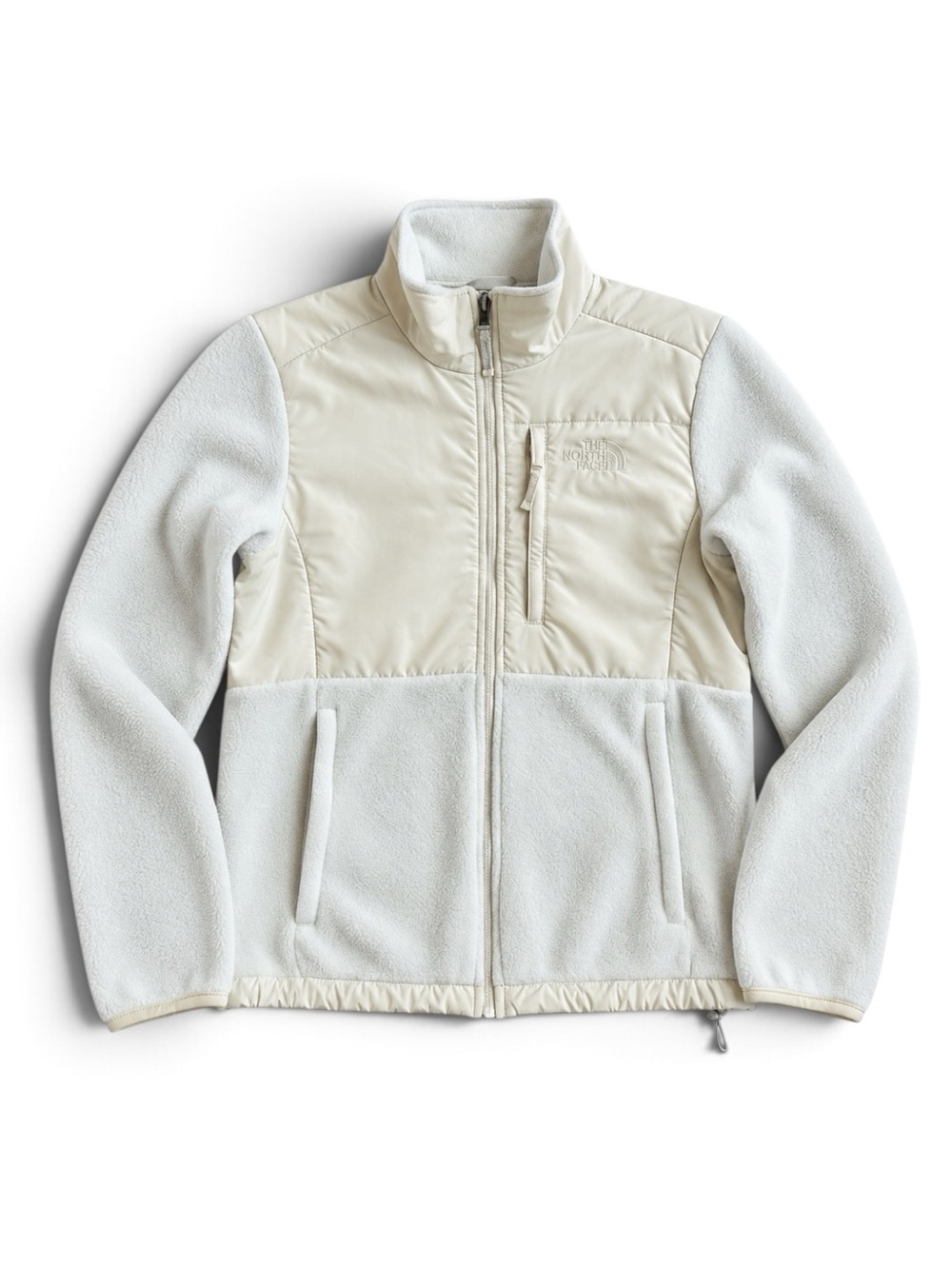 The North Face Polartec Fleece Zip Jacket Outdoor Winter Travel Hiking Cream M